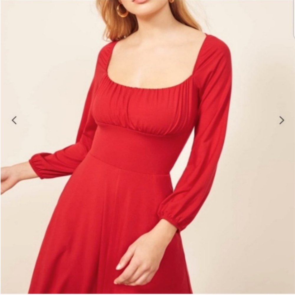 Reformation Pippa Dress in Red Size M - Picture 2 of 7